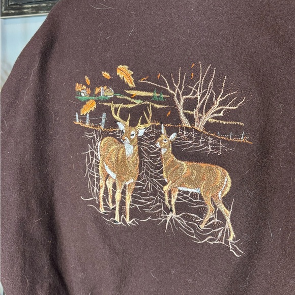 Vintage White Tail Deer Bomber Jacket - Picture 3 of 8
